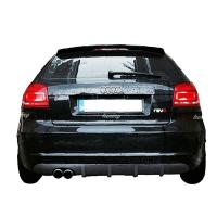 Audi A3 2009 - 2011 Sol Çift Çıkışlı Difüzör Boyasız Fiber