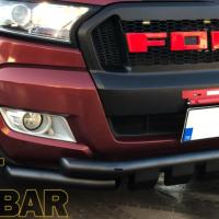 Ford Ranger 2006+ Off Road Siyah Ön Koruma Ön Tampon Koruma Demiri Krom Glocity AQM4WD