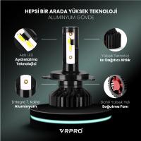 H1 Siyah F2 Mini Slim Led Xenon Far Ampulü CSP Çip