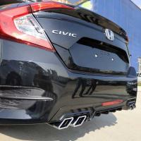 Honda Civic Fc5 2016-2020 Difüzör Kare Egzoz Piano Black