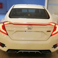 Honda Civic Fc5 2016-2021 Hareketli Sinyalli Led Stop Ve Spoiler Takımı Kırmızı