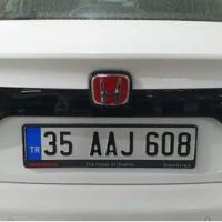 Honda Civic Fc5 2016-2020 Bagaj Kapağı Plaka Üst Kaplaması Piano Black