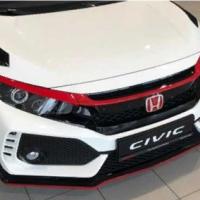 Honda Civic Fc5 2016-2020 Ön Panjur Kaş Kaplama Kırmızı