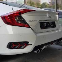 Honda Civic FC5 2016-2020 Difüzör 4 Egzozlu Silver