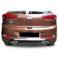 Hyundai İ20 2014 Difüzör Sport+Egzos Ucu (Krom) +Çıta P Black Set