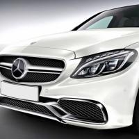 Mercedes C-Class W205 İçin Uyumlu 2014-2018 C63 Dizayn Gri Panjur