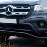 Mercedes X-Class 2017+ Uyumlu Off Road Saclı Ön Koruma Ön Tampon Koruma Demiri Siyah GloPlus AQM4WD