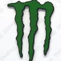 Monster Energy Yapıştırma Yeşil Siyah Bagaj ve Çamurluk Logosu