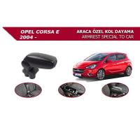 Opel Corsa E 2014- Araca Özel Kol Dayama Siyah