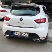 Renault Clio 4 2012 Difüzör Sport-Egzoz Ucu (Krom) P.Black Set