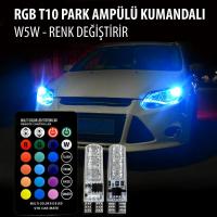 T10 Rgb Kumandalı Çakarlı Park Ampülleri