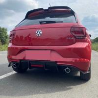 Volkswagen Polo 2018+ MK6 Çift Egzoz Difüzör Piano Black