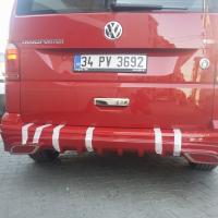 Volkswagen Transporter T7 Difüzörlü Arka Tampon Eki Boyasız